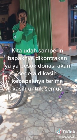 Kisah di balik driver ojek online antar makanan pakai sepeda ini haru