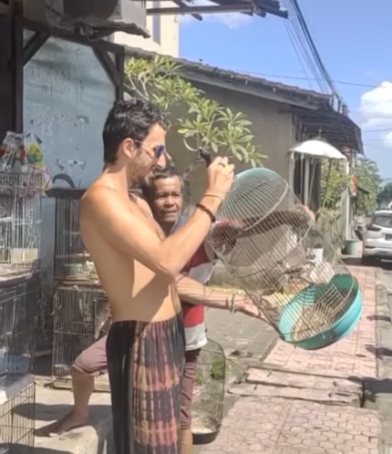 Beli burung dan langsung melepasnya, aksi bule di Bali ini bikin salut