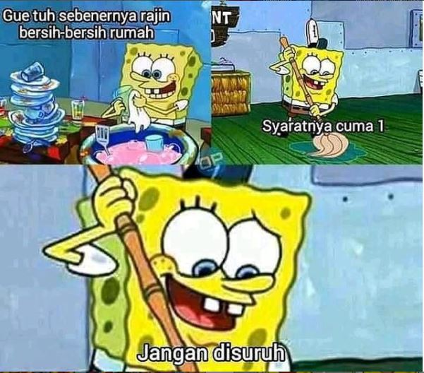 11 Meme lucu SpongeBob belajar tentang kehidupan ini bikin kesindir