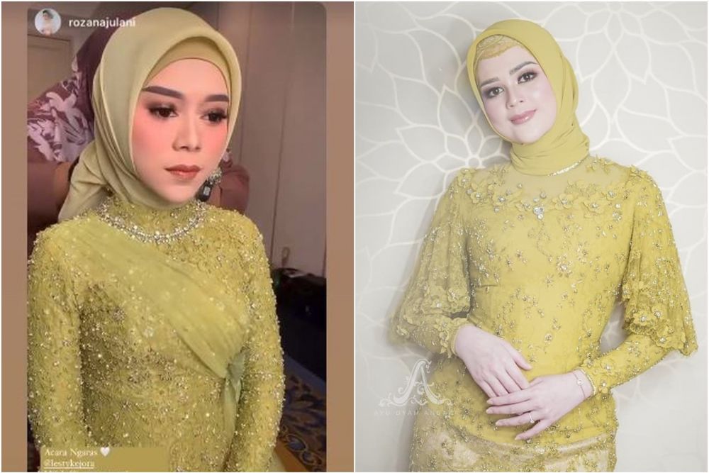 Berwarna mirip, ini 7 potret beda kebaya siraman Lesty & Cut Meyriska