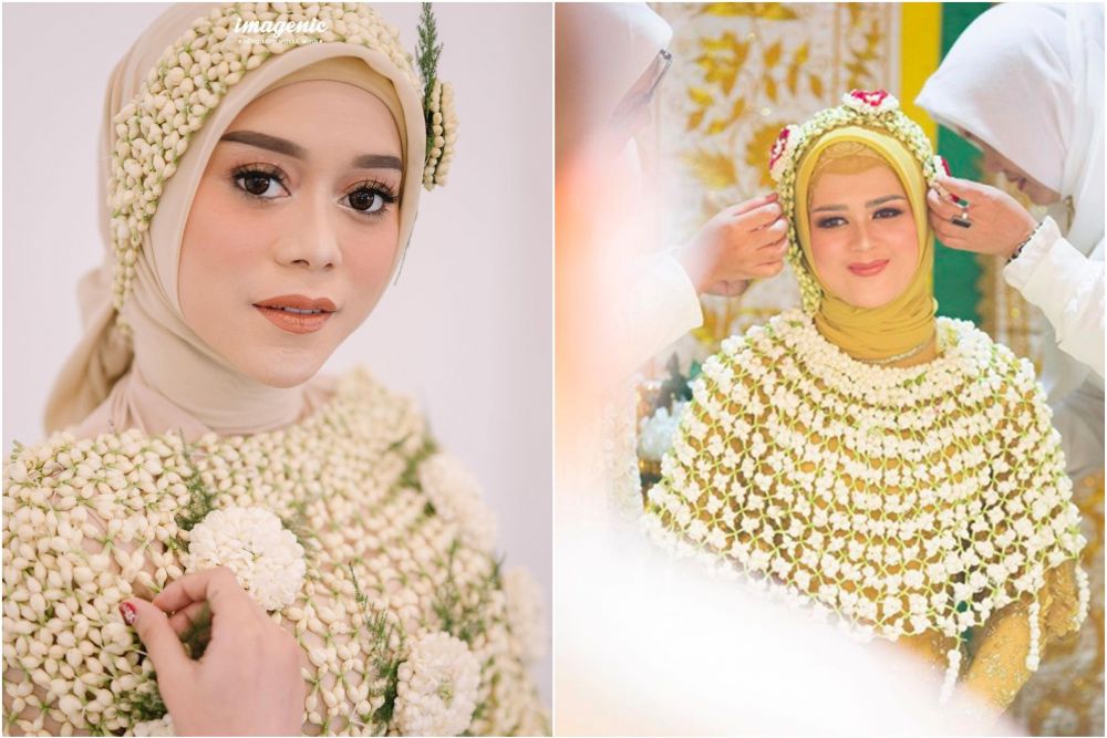 Berwarna mirip, ini 7 potret beda kebaya siraman Lesty & Cut Meyriska