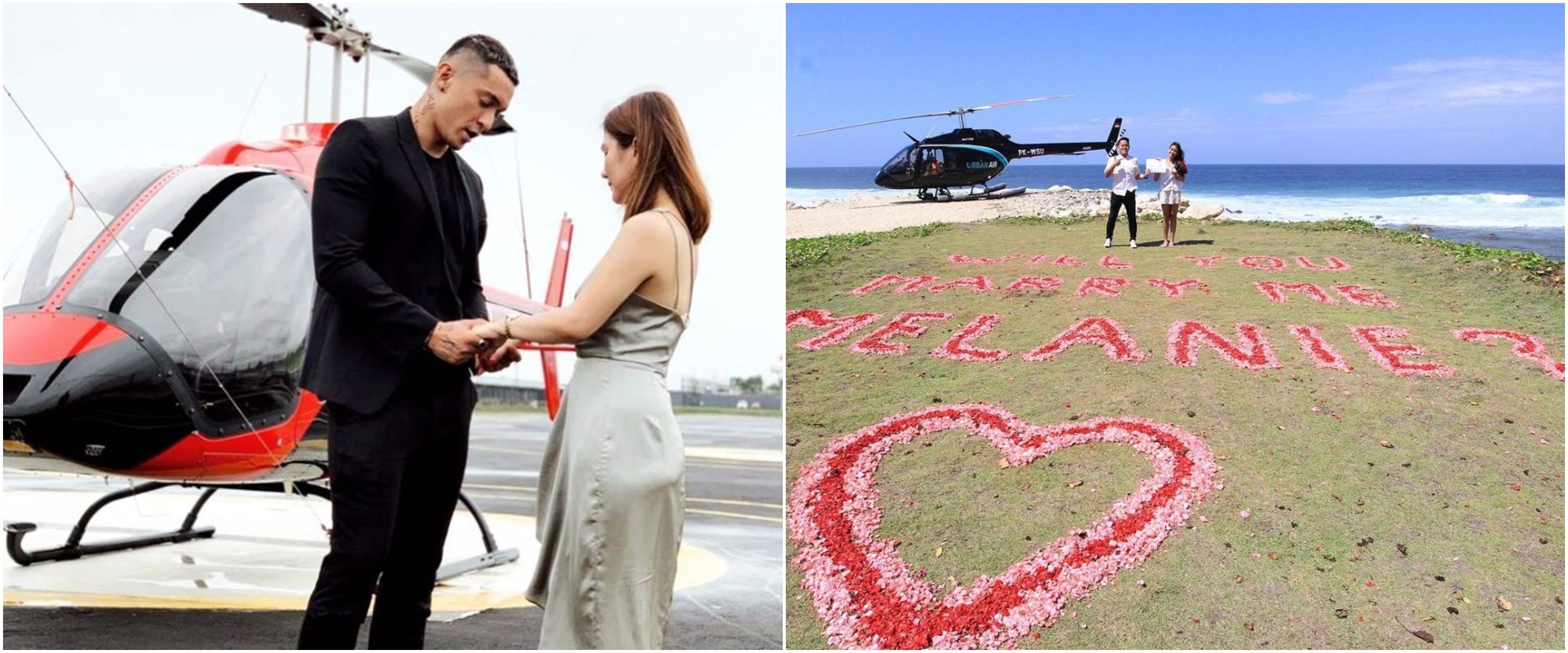 Lamaran di atas awan, 5 seleb ini dipinang kekasih di helikopter