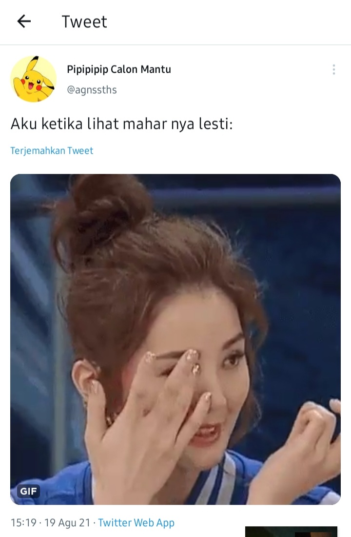 11 Cuitan lucu tentang mahar Lesty Kejora ini bikin senyum tipis