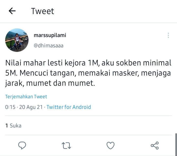 11 Cuitan lucu tentang mahar Lesty Kejora ini bikin senyum tipis