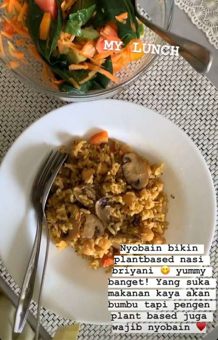 9 Menu vegan Olivia Jensen, semua lauk nasi Padang dari sayur