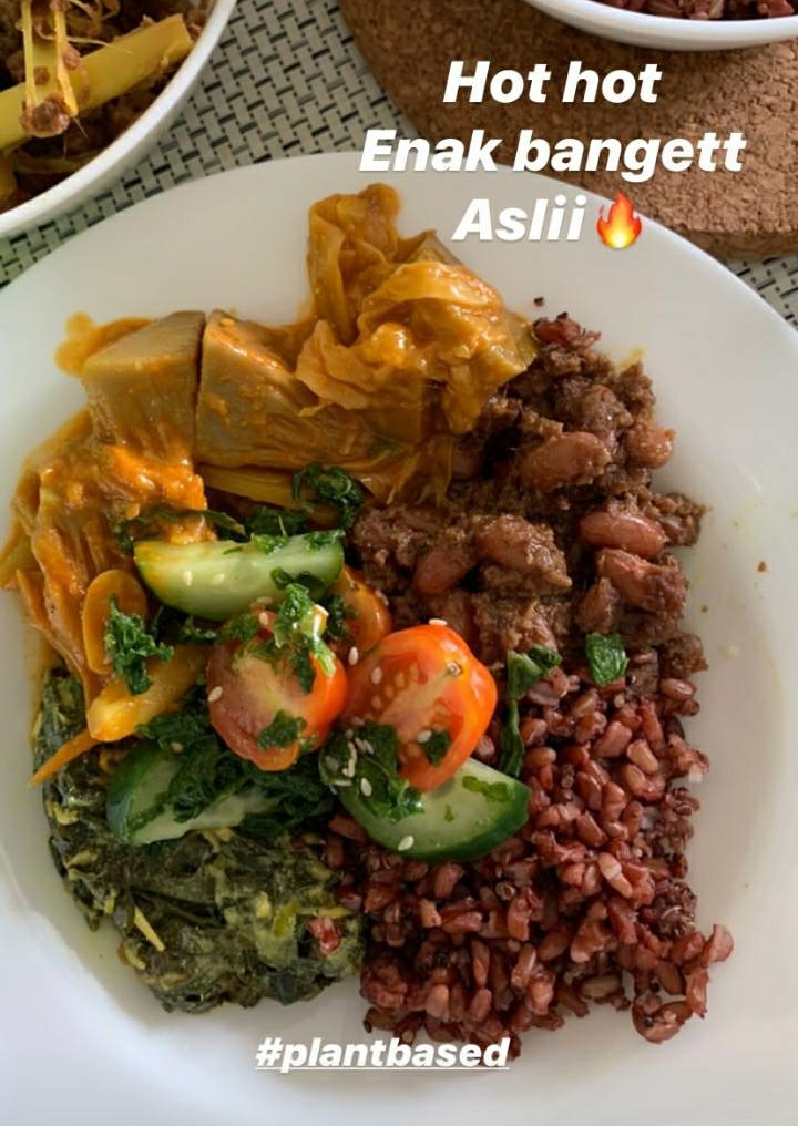 9 Menu vegan Olivia Jensen, semua lauk nasi Padang dari sayur