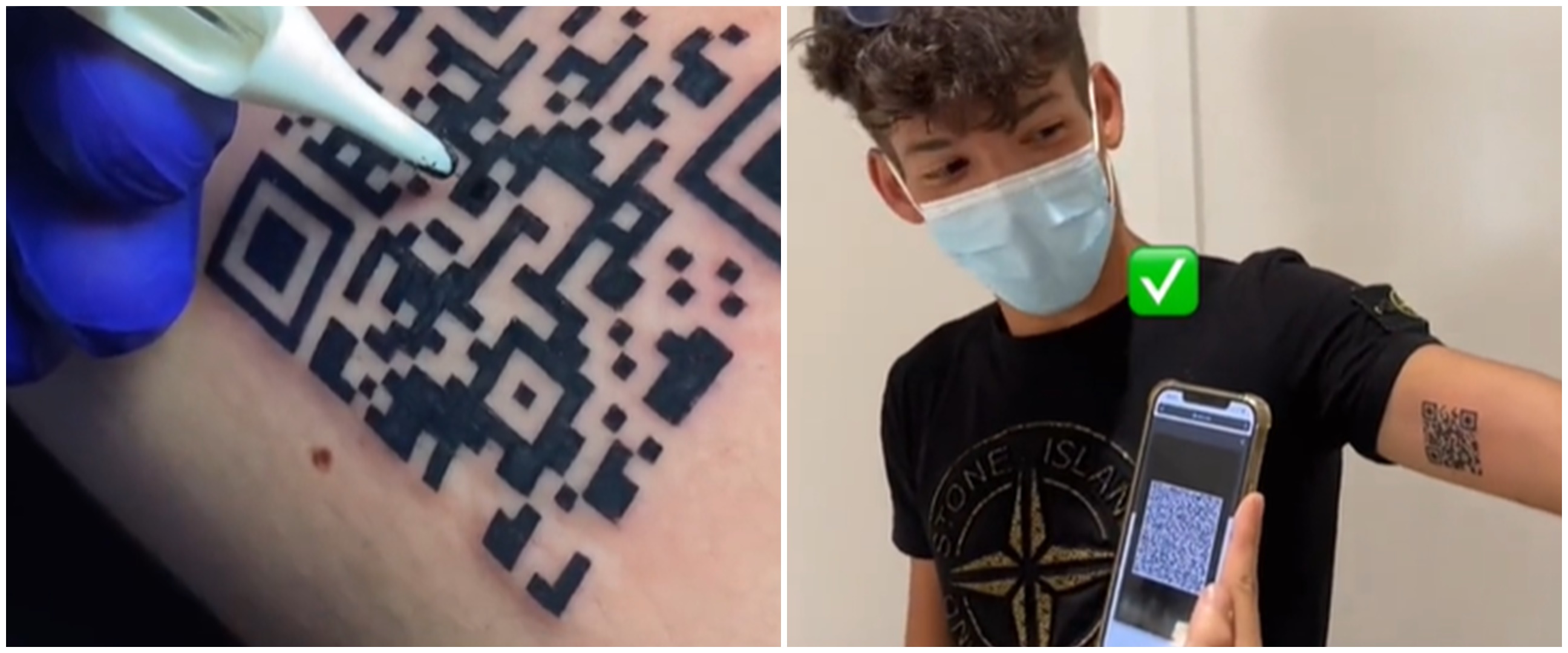 Nggak mau ribet, pria ini tato barcode vaksin Covid-19 di lengan