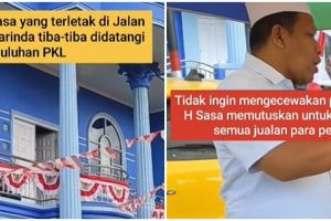 Kaget rumah diserbu PKL, pria ini borong semua jajanan pedagang