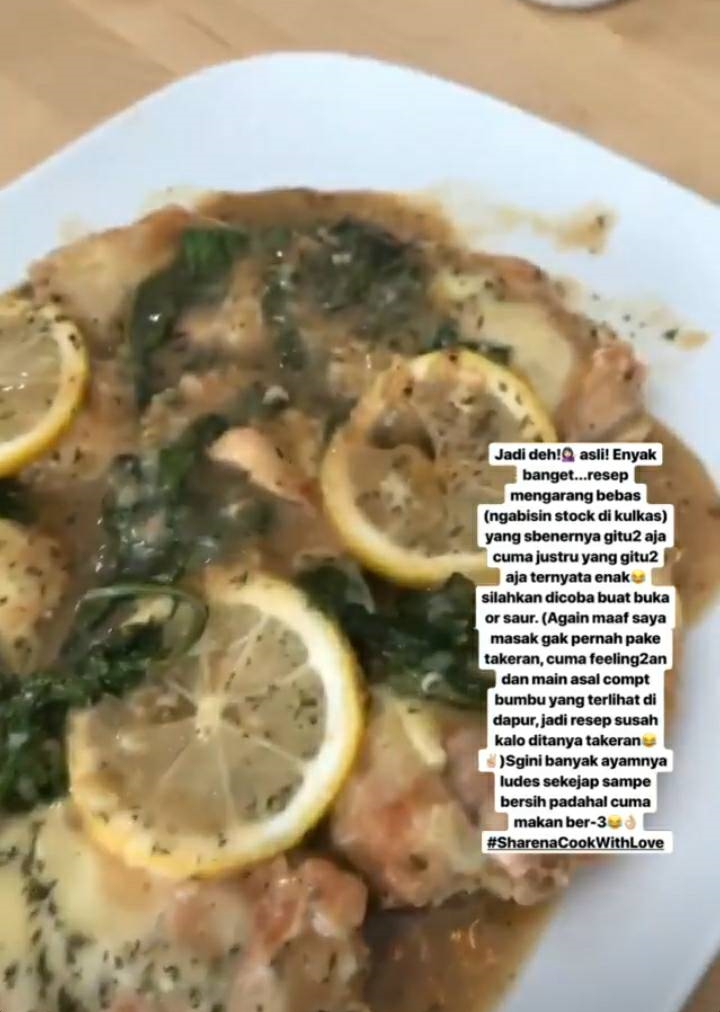 9 Menu masakan sehat ala Sharena Delon, cocok untuk anak