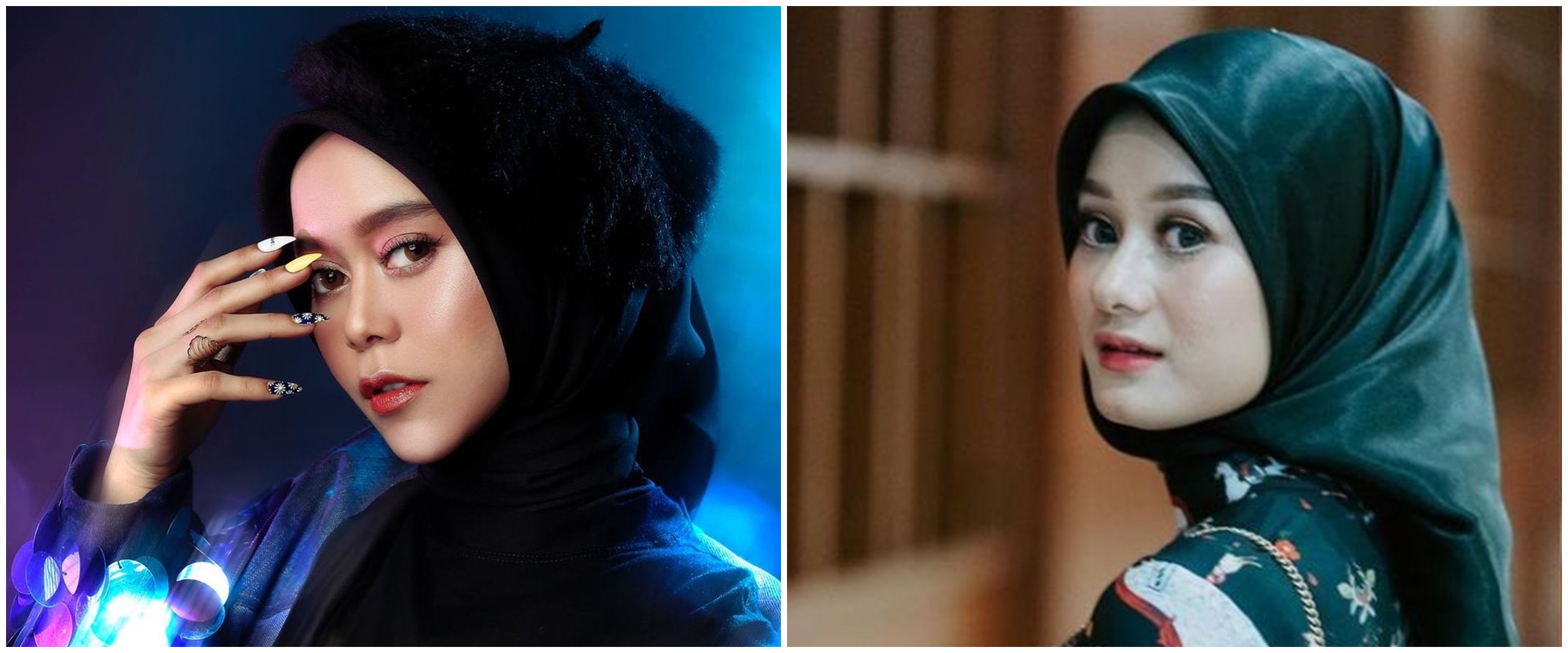 9 Beda gaya Dinda Hauw & Lesty Kejora pakai makeup tebal, cantik pol