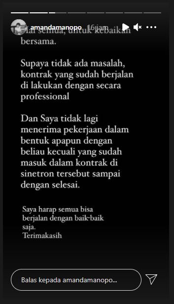 Respons Amanda Manopo soal pemotretan sama Arya Saloka yang bikin riuh