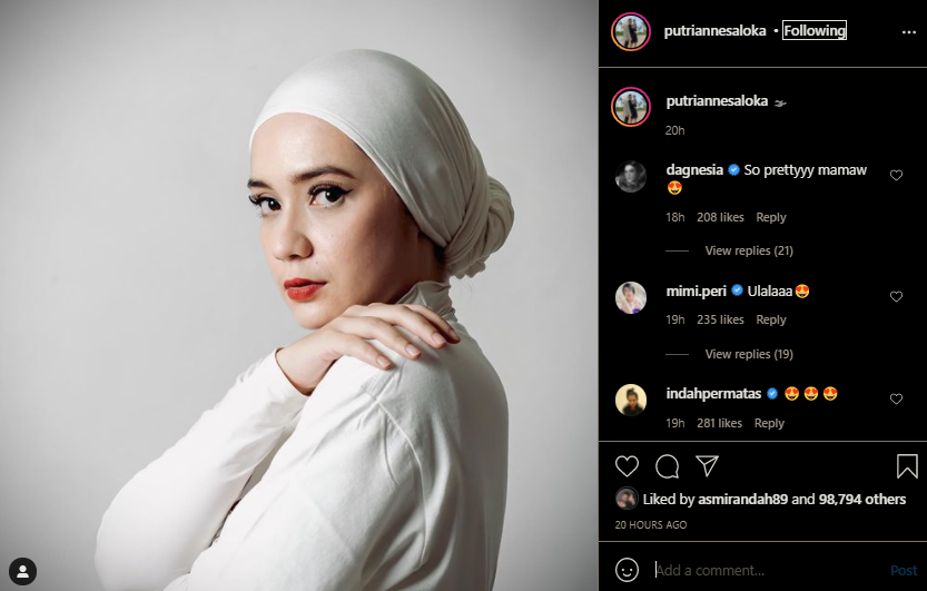 Unggah potret terbaru, gaya hijab Putri Anne jadi pusat perhatian