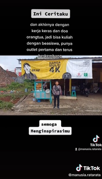 Kisah pemuda lolos beasiswa kuliah, sejak SD jualan bakso di sekolah