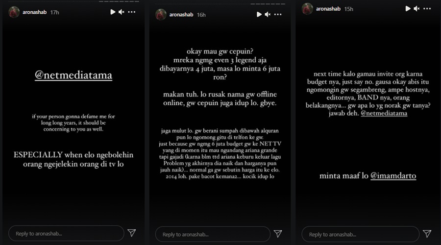 Merasa dijelek-jelekkan, Aron Ashab tuntut Imam Darto minta maaf