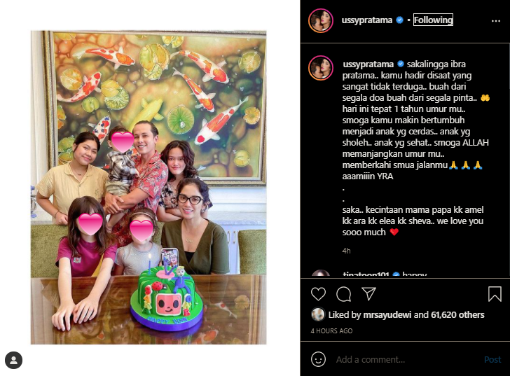 Dirayakan di tanggal unik, ini momen ultah anak bungsu Ussy & Andhika