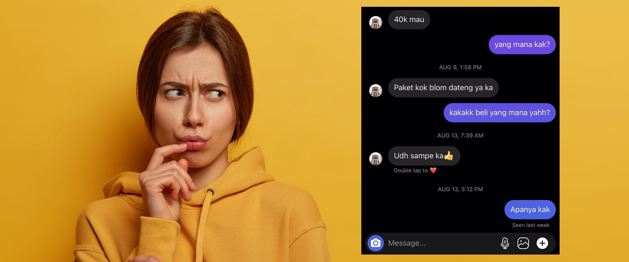 11 Chat lucu penjual online shop dicuekin pembeli, bikin heran