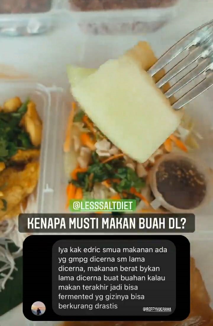 7 Pola diet Edric Tjandra, ampuh turun 9 kg dengan kurangi garam