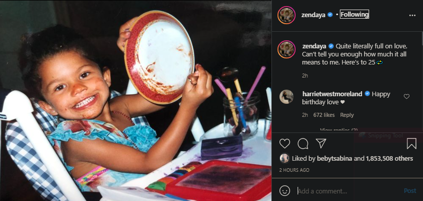 Zendaya dapat ucapan manis dari Tom Holland Instagram