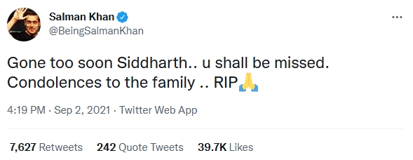Kabar duka, aktor Bollywood Siddharth Shukla 'Anandhi' meninggal dunia