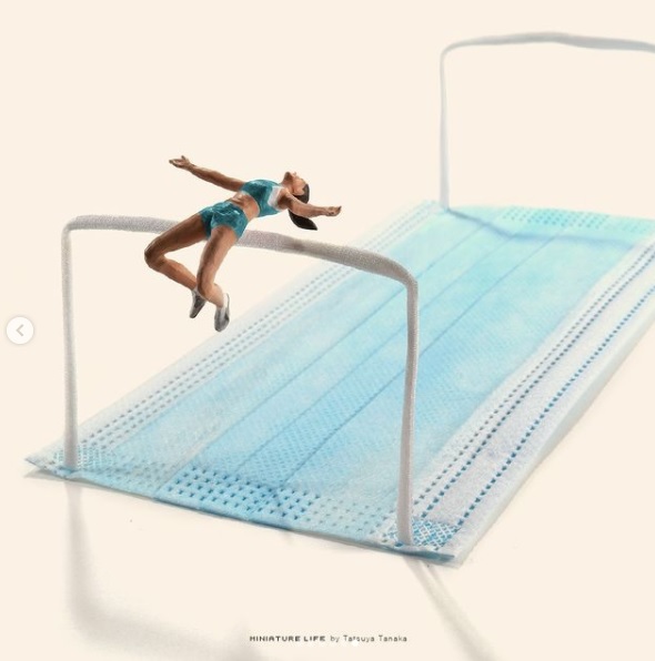 7 Potret miniatur olahraga dari masker ini bikin lihat dua kali