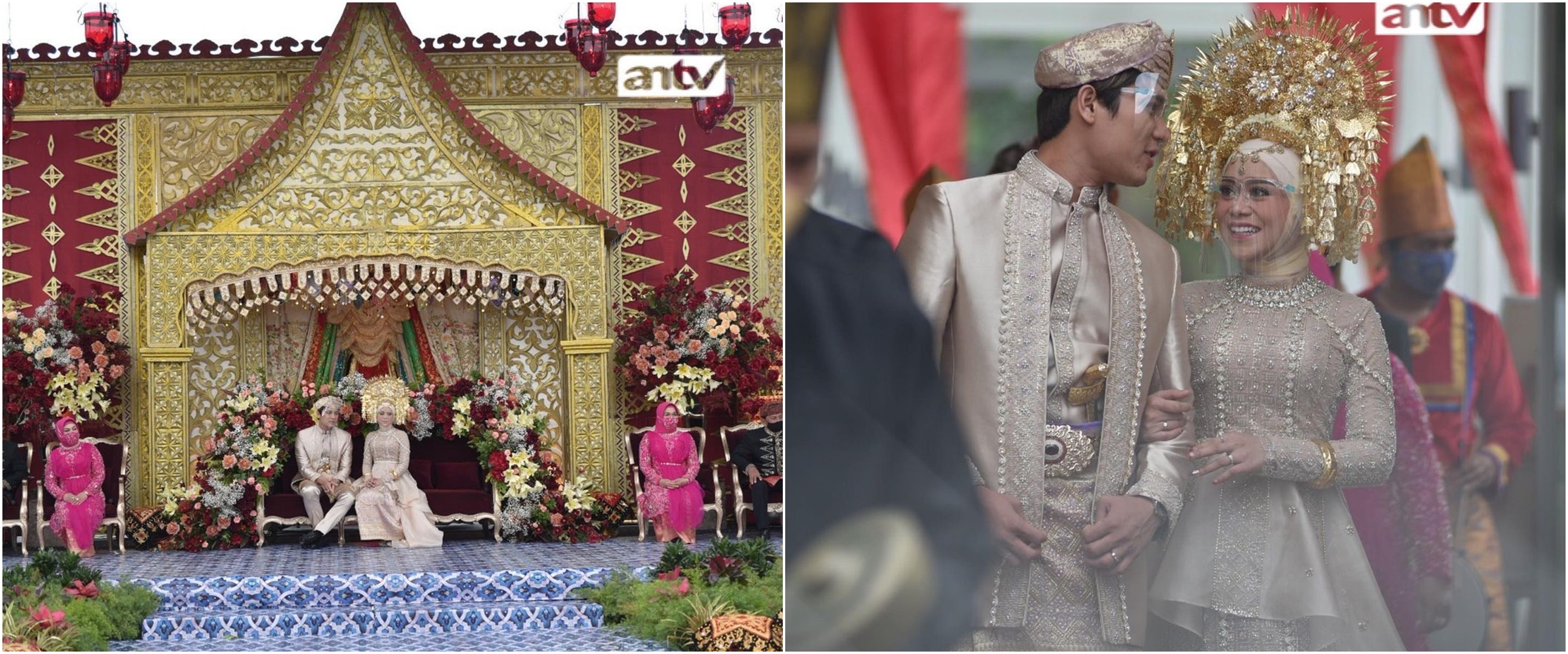 5 Potret detail busana Lesty kejora saat Manjalang Ka Rumah Mintuo