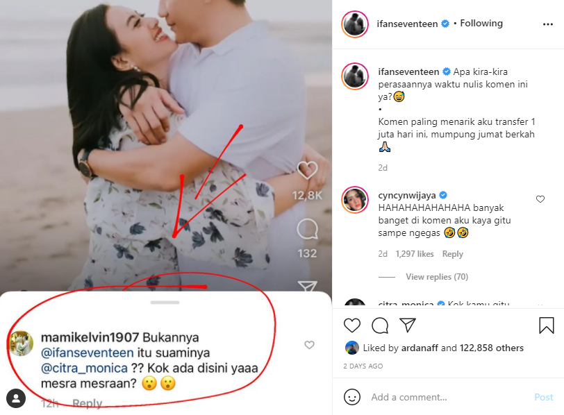 Ifan Seventeen dituduh selingkuh, faktanya bikin tepuk jidat