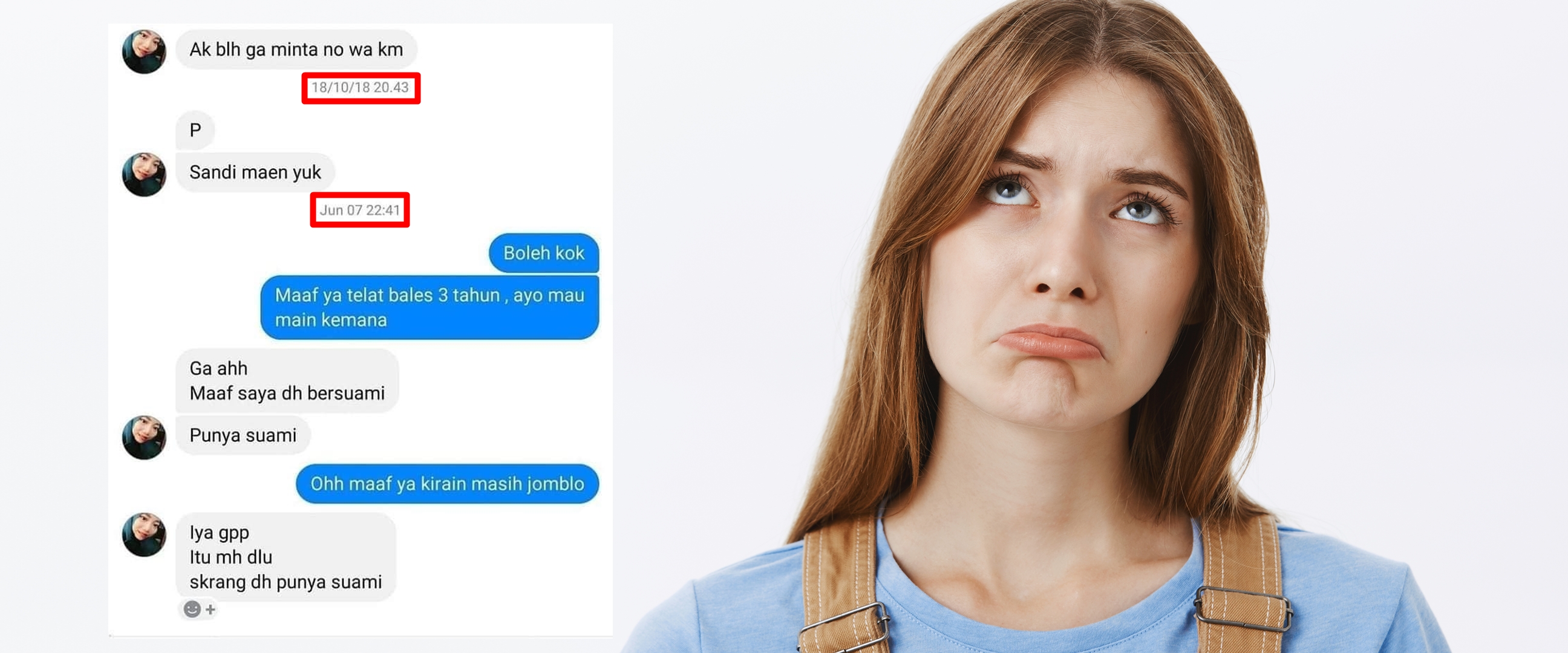 11 Chat lucu telat balas ini endingnya bikin keheranan