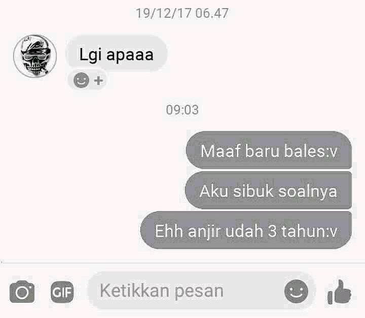 11 Chat lucu telat balas ini endingnya bikin keheranan