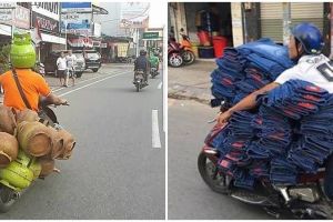 11 Momen lucu orang bawa banyak barang pakai motor, nekat & berbahaya