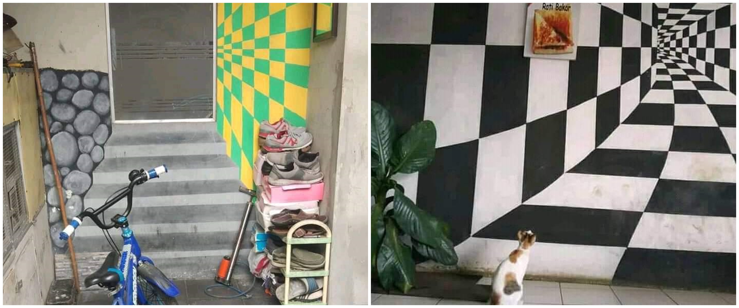 11 Potret lucu lukisan di tembok ini bikin kamu harus jeli