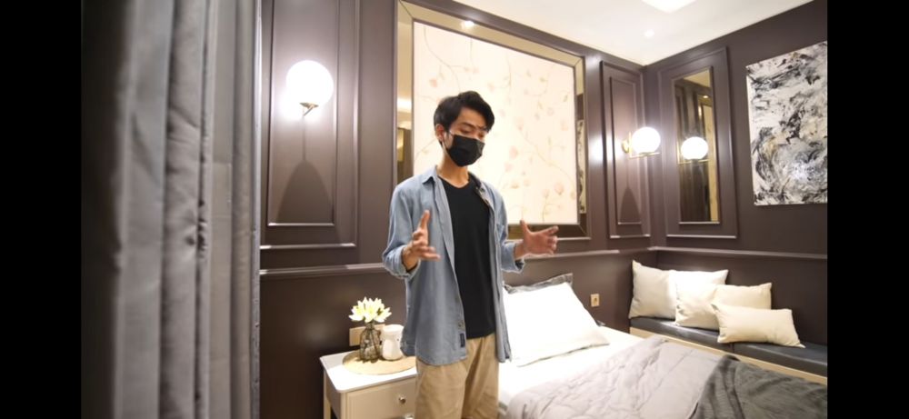 11 Potret kamar tidur Anwar Sanjaya, mural taman bunga bikin estetik