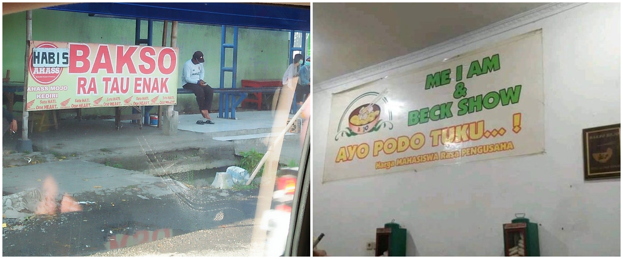 13 Spanduk lucu tukang bakso ini bikin yang beli jadi heran