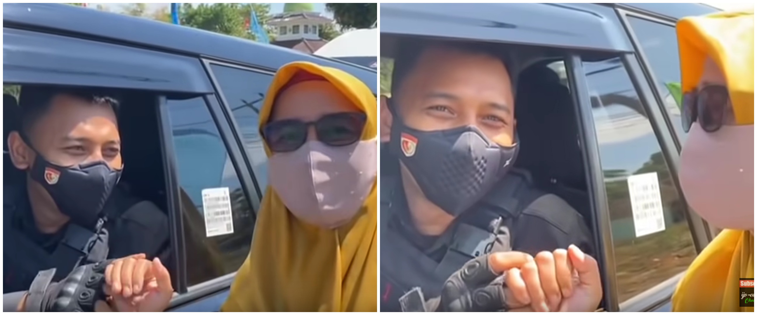 Momen bahagia Paspampres berjumpa sang ibu di jalan saat kawal Jokowi