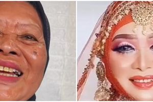 Nenek ini dirias pakai stiker, kulit kencang dan bebas kerutan