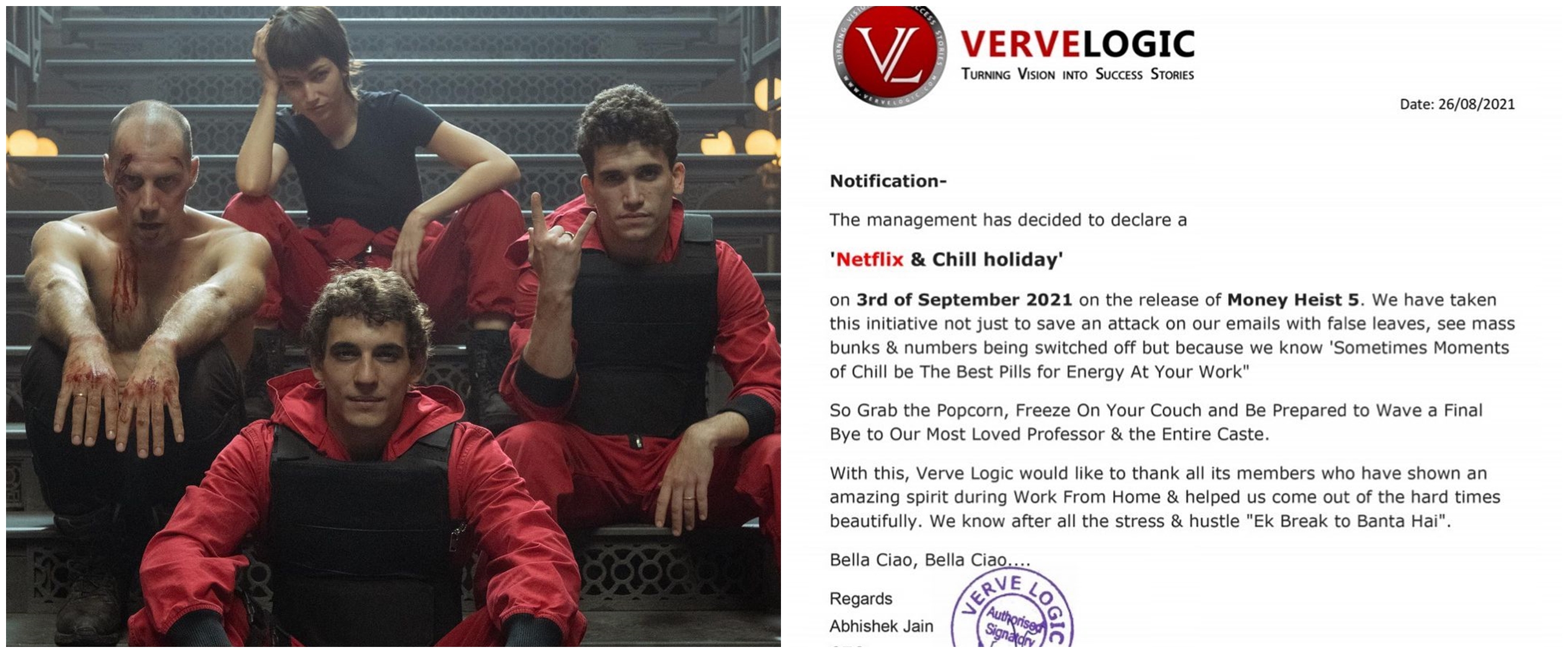 Demi Money Heist Season 5, kantor ini sampai liburkan karyawannya