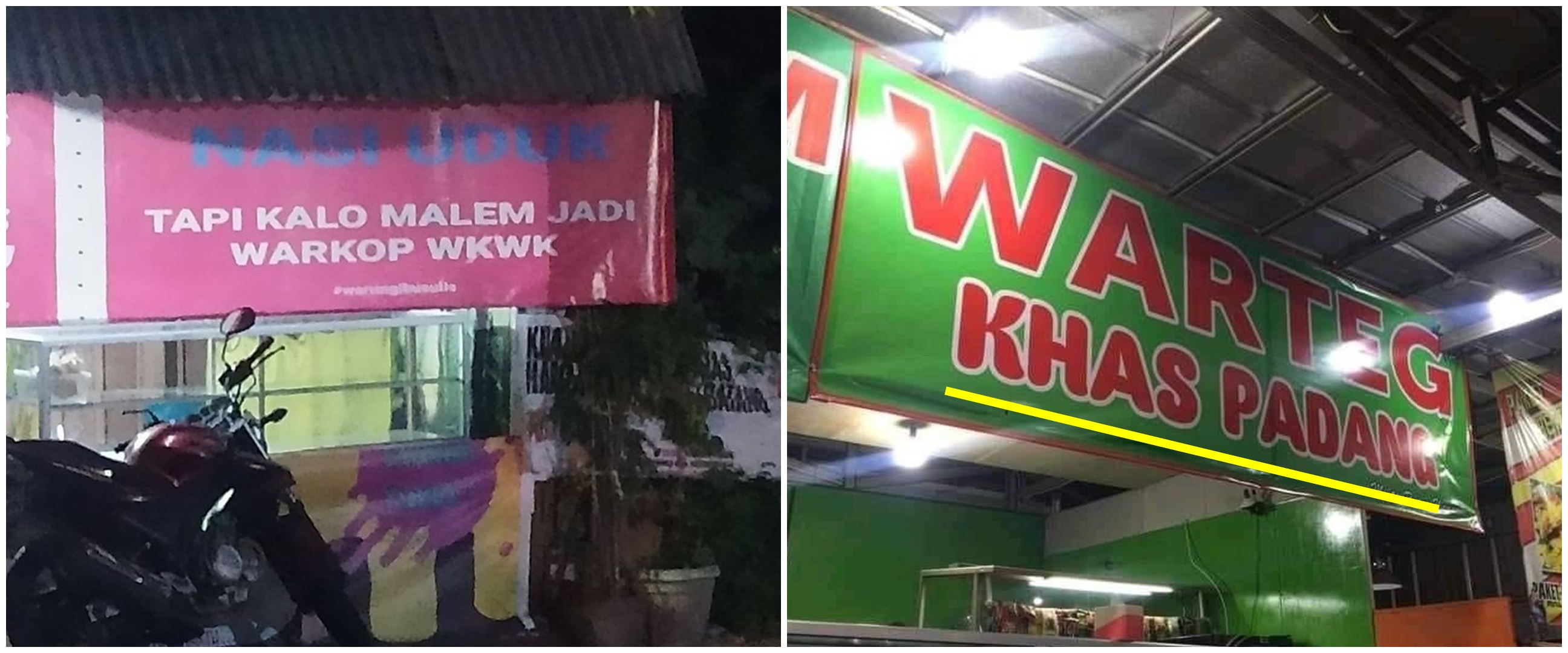 15 Spanduk lucu warung nasi ini absurdnya bikin dahi mengernyit