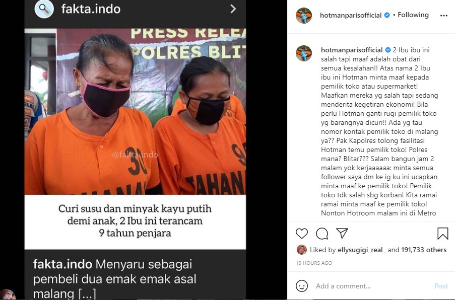 Kasus ibu-ibu curi susu demi anak, Hotman Paris siap beri bantuan