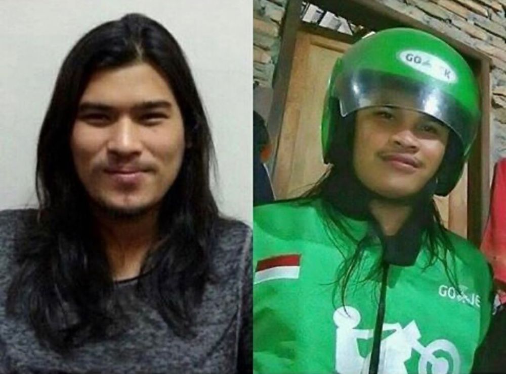 Seperti kembar, 7 potret driver ojek online ini mirip musisi Tanah Air