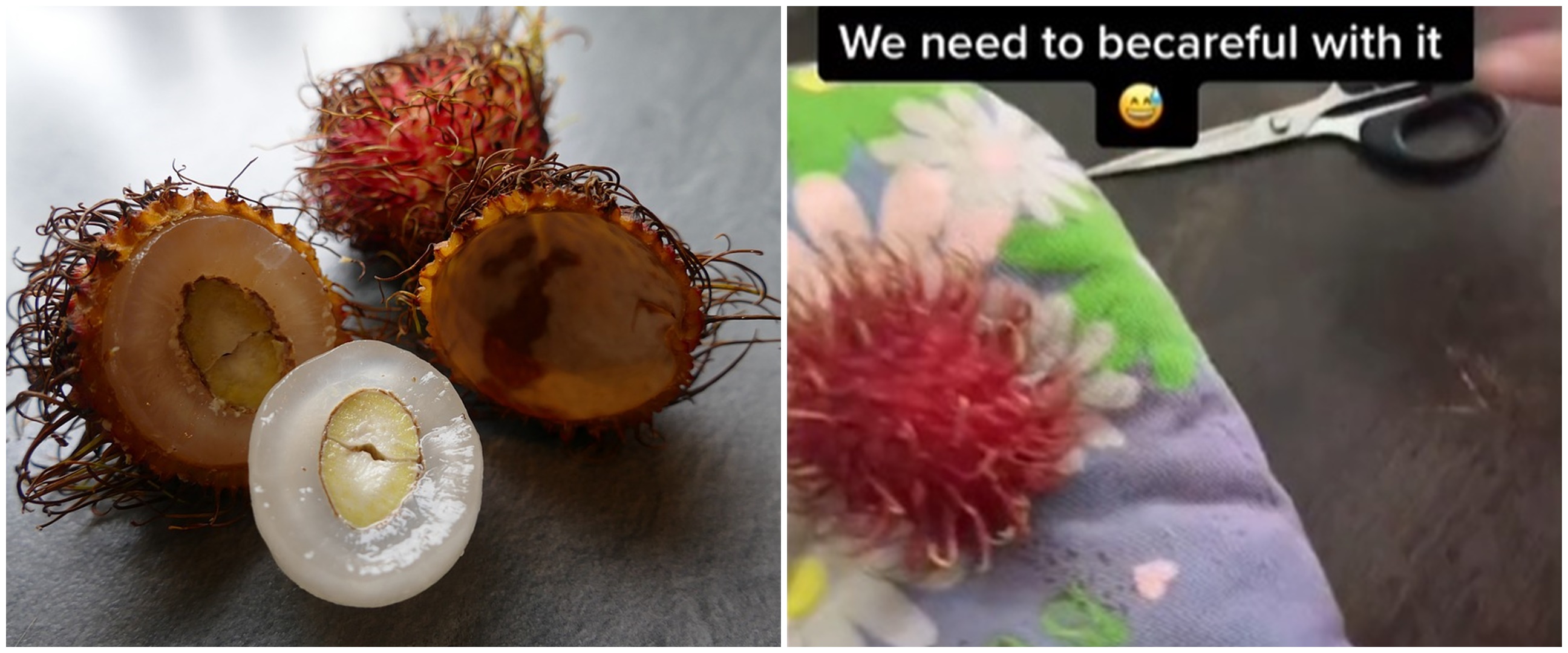 Tutorial kupas rambutan antimainstream, bikin warganet geregetan