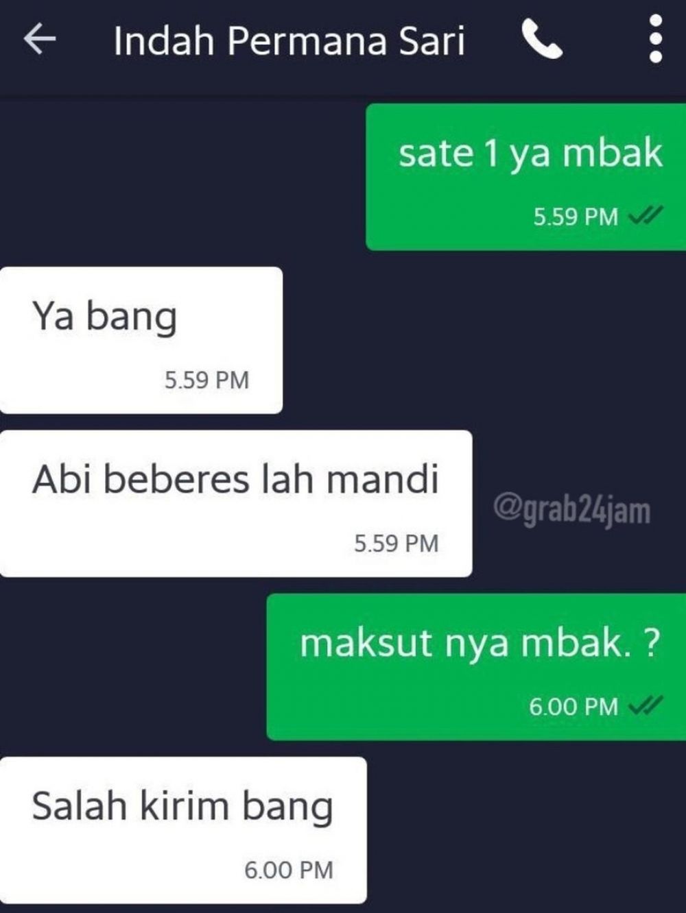 13 Chat lucu pelanggan salah kirim ke driver ojek online, bingungin