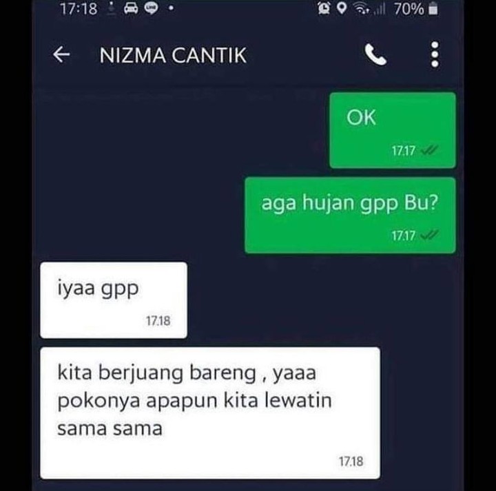 13 Chat lucu pelanggan ojek online dan driver bikin baper banget