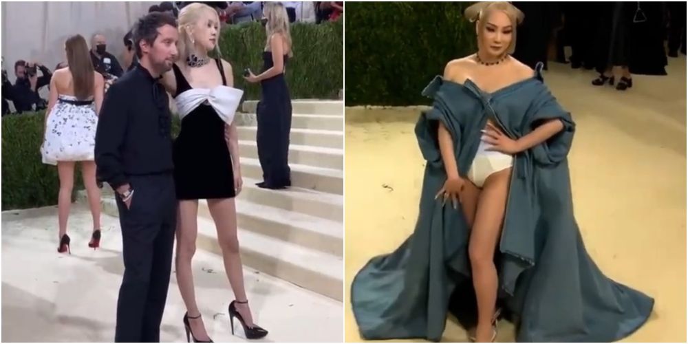 5 Potret beda gaya Rose Blackpink dan CL di Met Gala