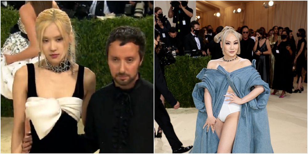 5 Potret beda gaya Rose Blackpink dan CL di Met Gala
