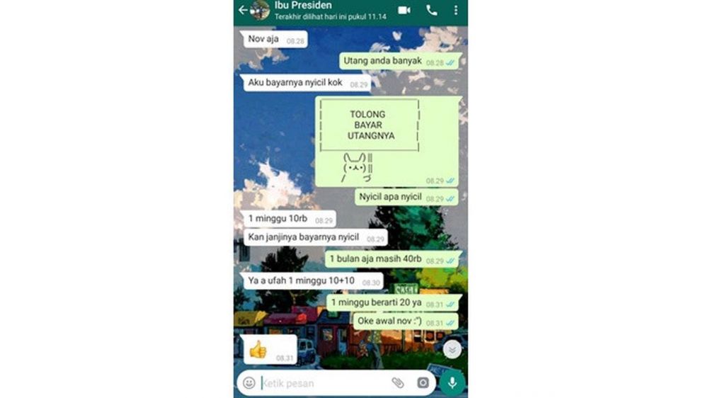 17 Chat lucu nagih utang ini bikin gemes, uang tiada galak didapat