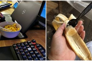 11 Potret lucu mau makan malah ribet sendiri, bikin geregetan