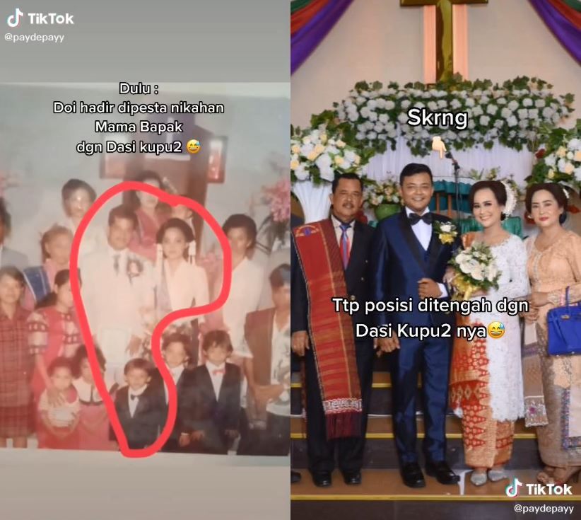 Viral wanita temukan foto masa kecil suami di pernikahan orang tuanya
