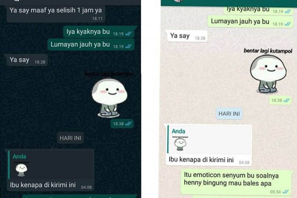 7 Balasan lucu chat emak ke anak pakai stiker ini bikin nyengir kuda