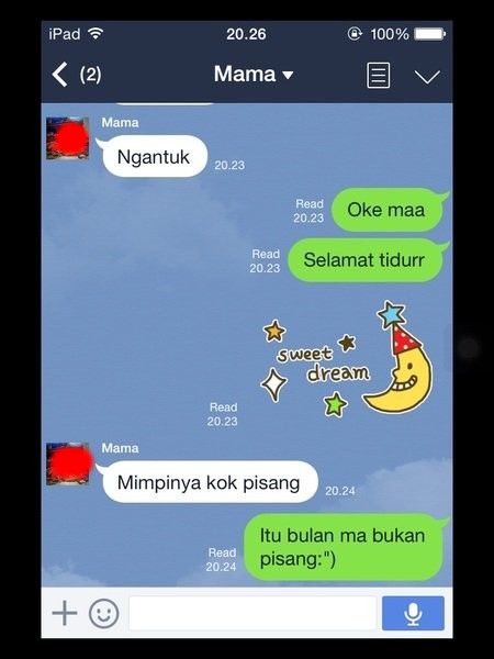 7 Balasan lucu chat emak ke anak pakai stiker ini bikin nyengir kuda