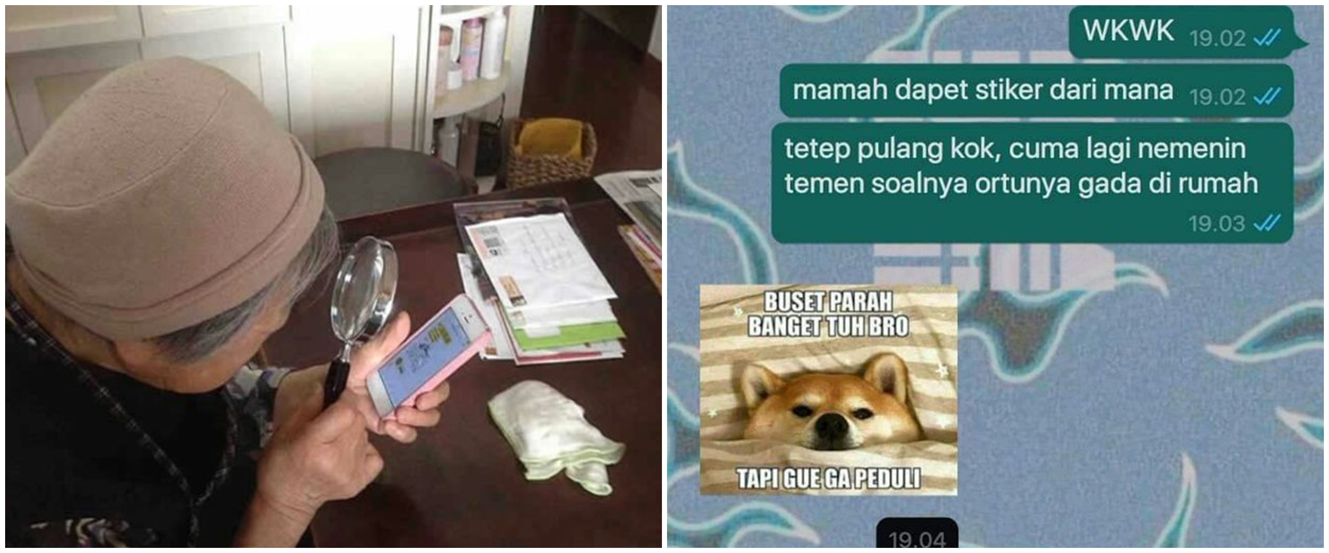 7 Balasan lucu chat emak ke anak pakai stiker ini bikin nyengir kuda