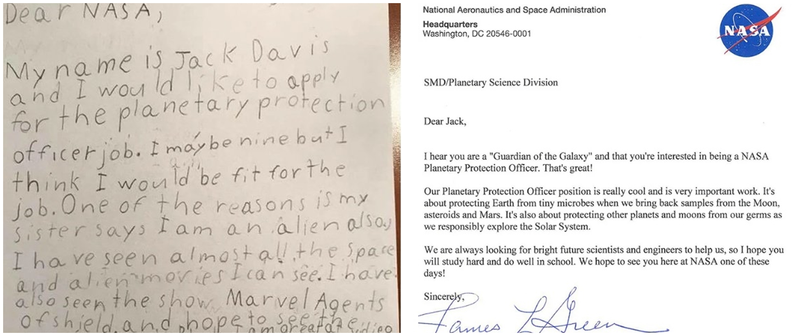 Bocah 9 tahun kirim lamaran kerja ke NASA, dapat balasan nggak terduga